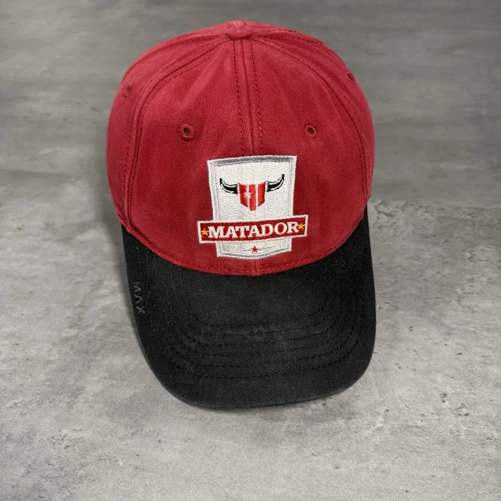 Matador Beef Jerky Bull Hat Red Black‎ Cowboy Western Trucker Dad Cap Cattle Cow